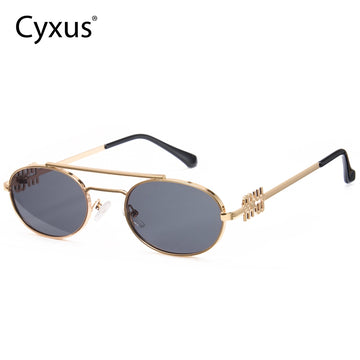 Cyxus Oval Trendy Double Bridge Non-Polarized Sunglasses 1324